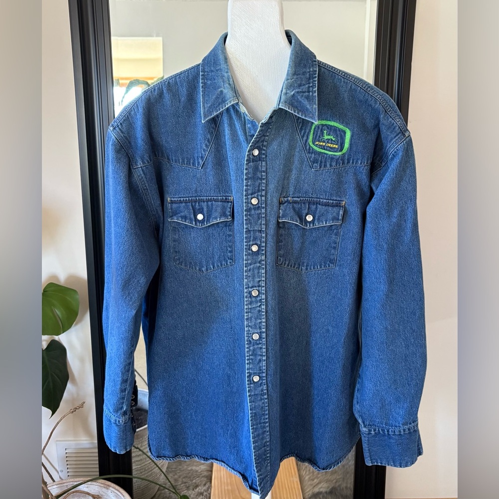 REAL RANCH JOHN DEERE Long Sleeve Denim Shirt